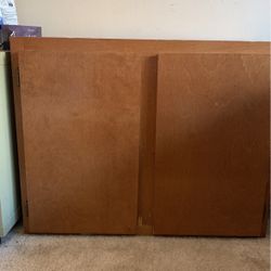 2 Tier Wooden Shelf With Doors