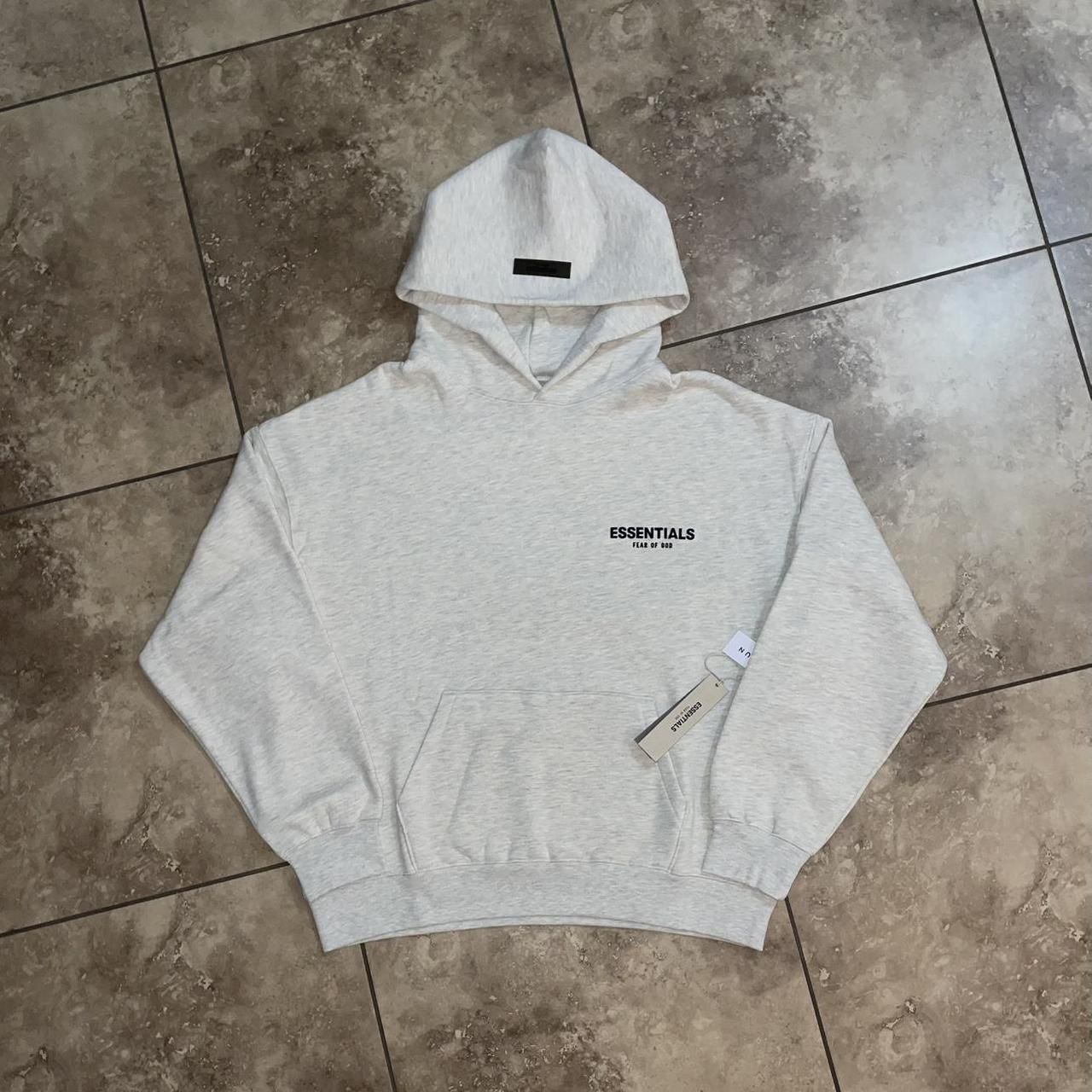 fear of god essentials hoodie Grey