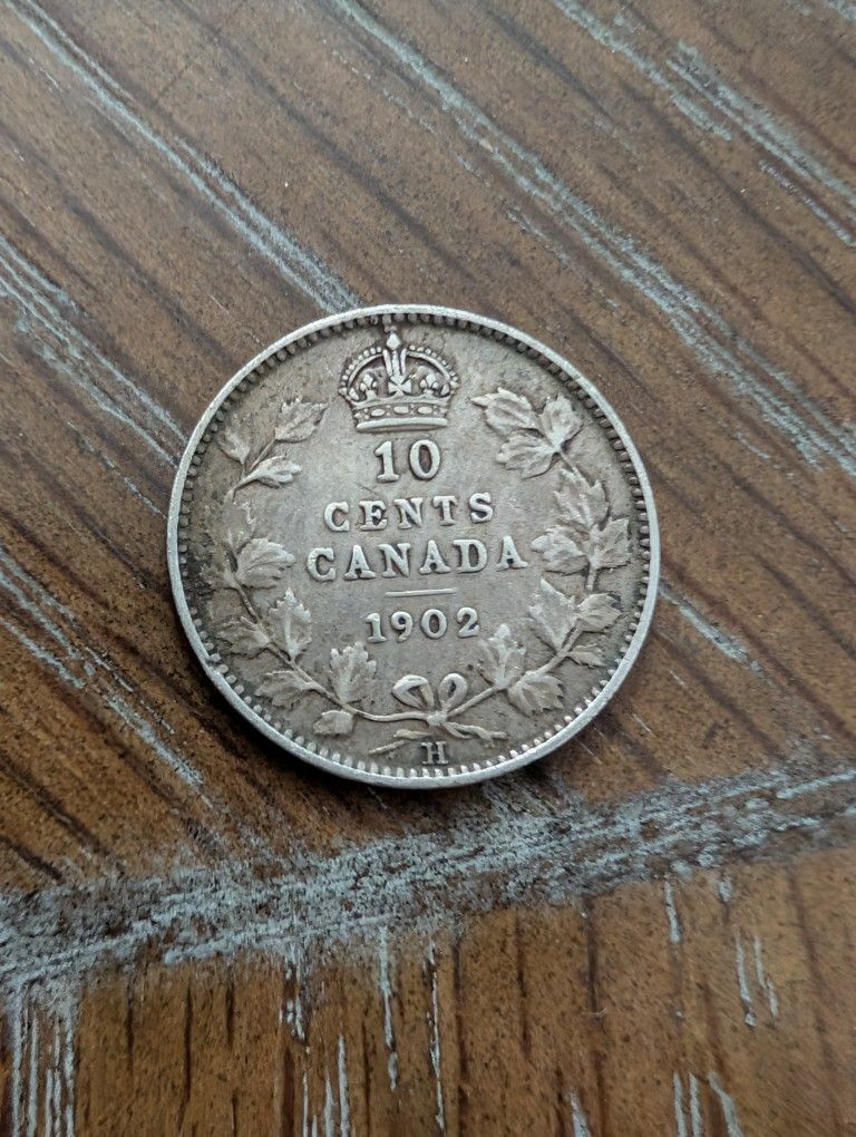 1902h Canada Silver Dime 