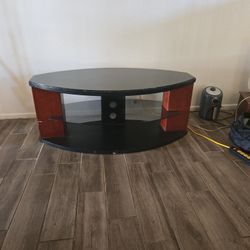 TV Stand With Glass Shelves