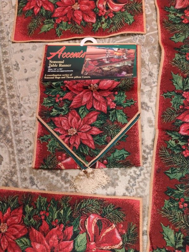 Poinsettia Placemats & Table Runners...