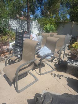 Outdoor Patio Sling Chairs misc set