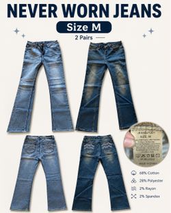 2 Pairs Never Worn Jeans – Size M – $40 OBO