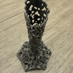 Antique Pewter Bud Vase