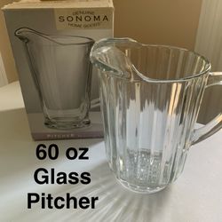 GLASS PITCHER 60 oz