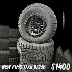 New wheels and tires Rims 17x9 6x135 $1400 all 4