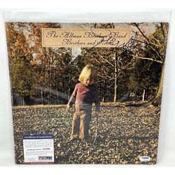 PSA Gregg Allman Signed Allman Brothers CP0111 Brothers and Sisters LP 12" Vinyl