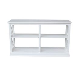 Hampton Sofa - Server Table with Shelves - White - International Concepts
