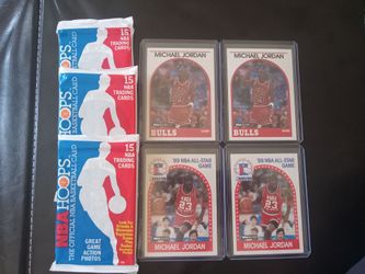 1989 Hoops Michael Jordan 4× + 45 cards lot