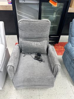 Gray remote control chair