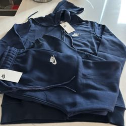 Classic Navy Blue Nike Zipper Sweatsuit 