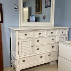 White Dresser Solid Wood 