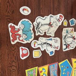 Laminated pictures of Dr. Seuss