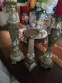 3 beautiful candle holders