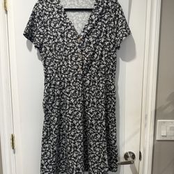 Black And White Floral Dress