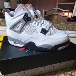 AIR JORDAN 4 RETRO WHITE CEMENT 2025 MEN SIZE 10