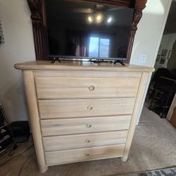 Wooden Chest Dresser Only TV AND MIRROR NOT INCLUDED