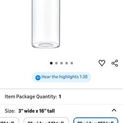 16 16×3 Hurricane Vases 