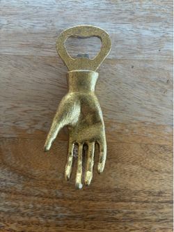 Golden Hand Bottle Opener