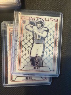 2 Bo Nix Contours Rookie Card Denver Broncos