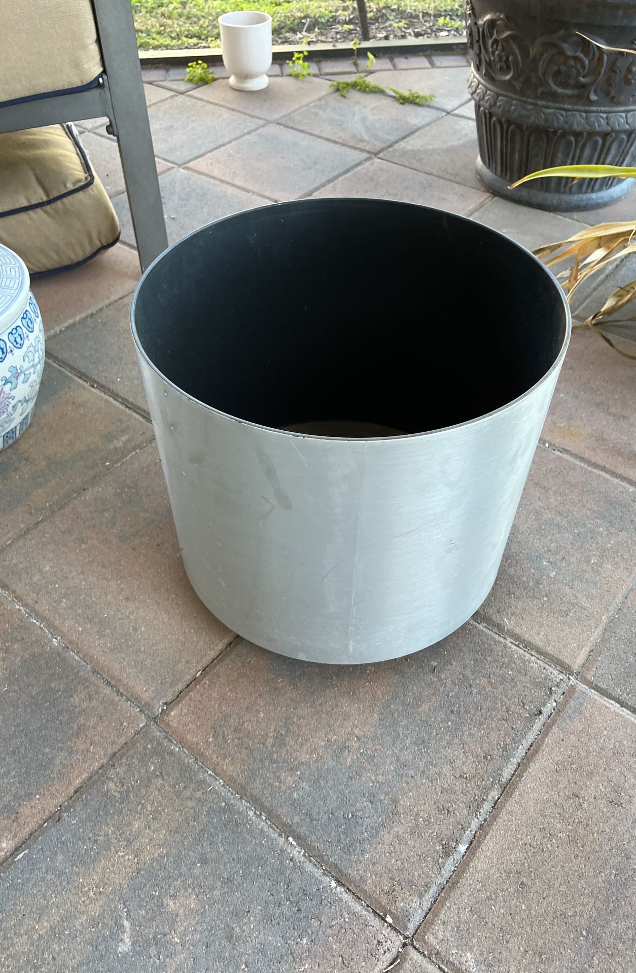 Silver Plant Pot