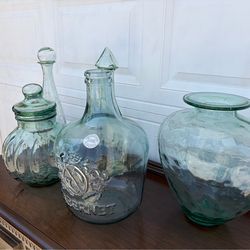 Glass jars and vases lot