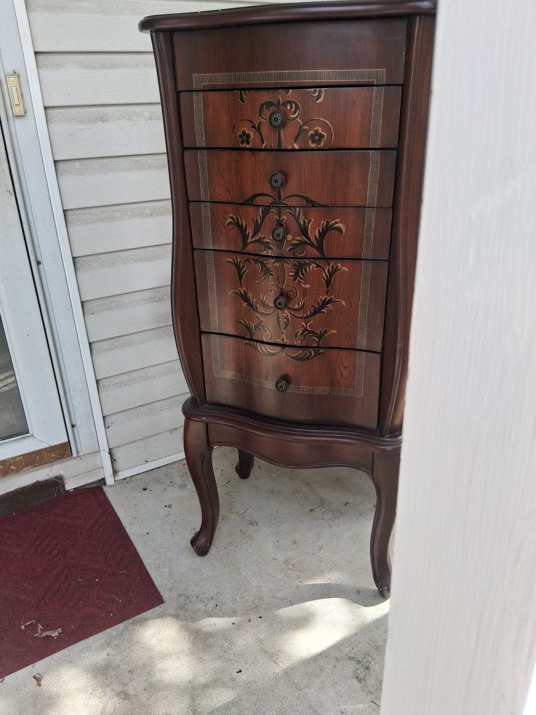 Tall Jewelry Cabinet 5 Drawers New