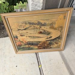 Vintage The Old Spiral Bridge At Hastings Frame Art