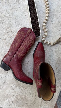 Shyanne Lucille Red Leather Western Cowboy / cowgirl Boots – Size 7.5