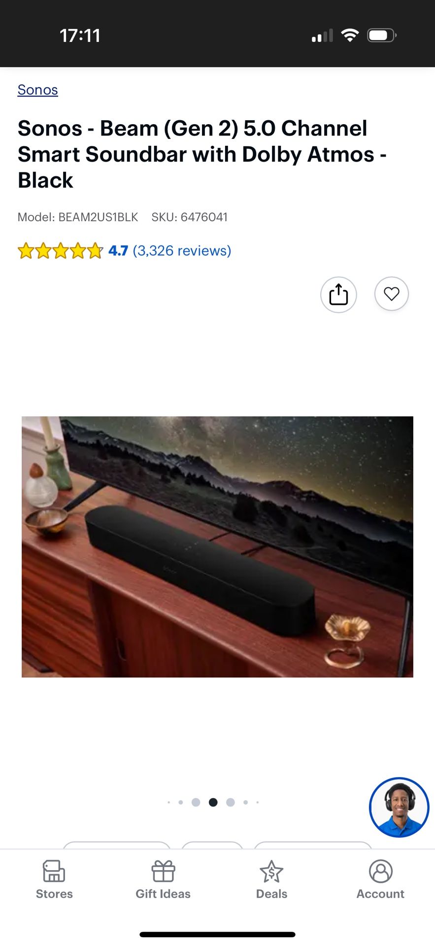 Sonos Black Soundbar