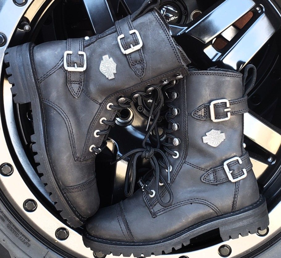 Harley Davidson Balsa black Leather boots womens size 5M
