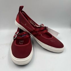 NEW Converse Mary Jane Shoes Women’s 8.5 Burgundy Mesh Chuck Taylor All Stars NWT