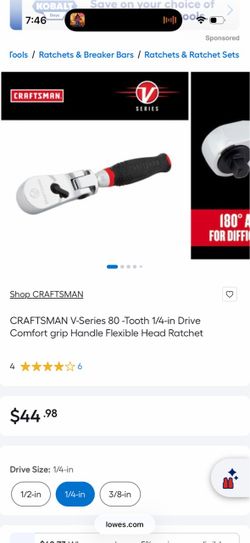 Craftsman v series 1/4 flex head ratchet