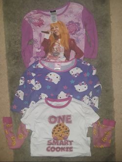 Girls size 10 long sleeve pajama shirts