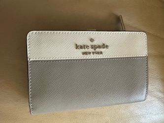New!KATE SPAD Staci Medium Compact Bifold Wallet GREY