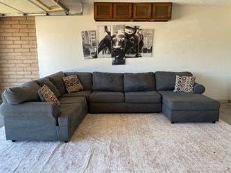 Gray sectional sofa couch sala