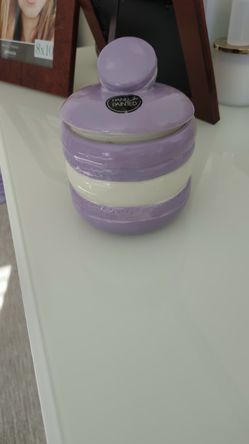 Hand Painted Ceramic Jar with Lid