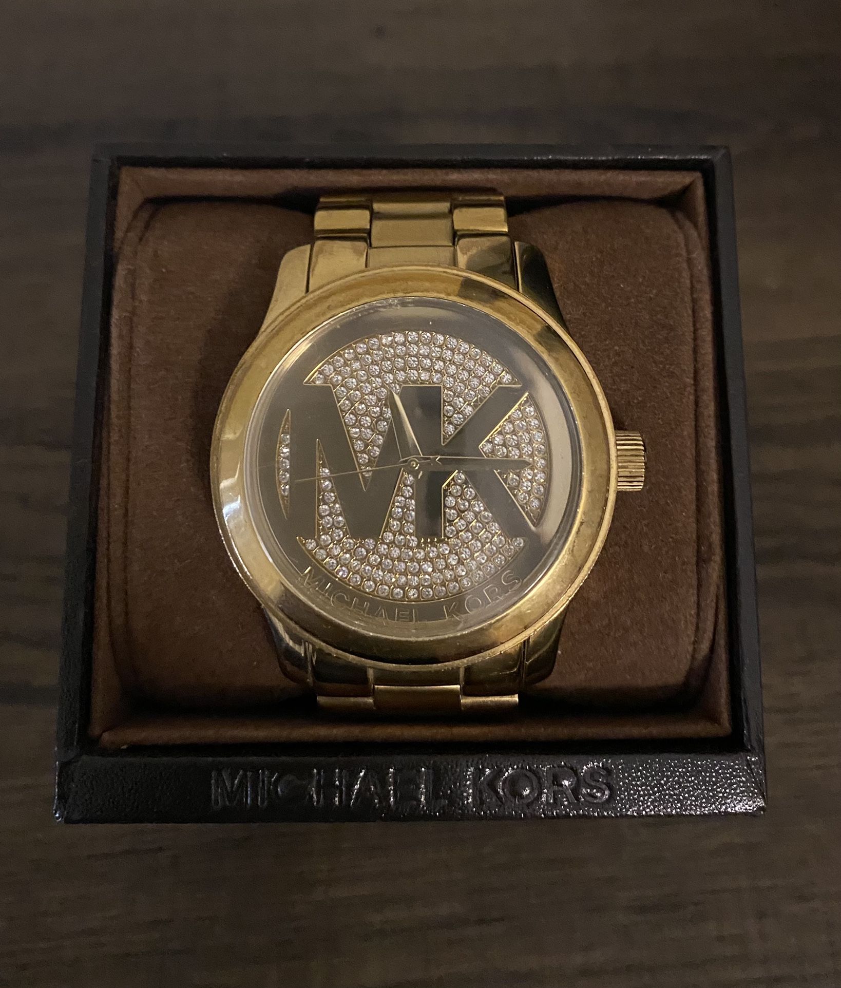 Michael Kors Gold Oversized Runway Watch Go