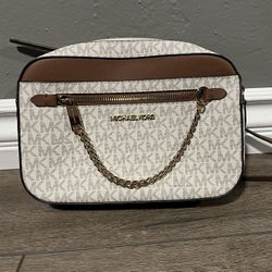 MICHAEL KORS Jet Set Large Printed Logo Crossbody Bag