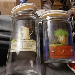 Glass Jars With Seal To Keep Every Fresh 10.00 For Both 