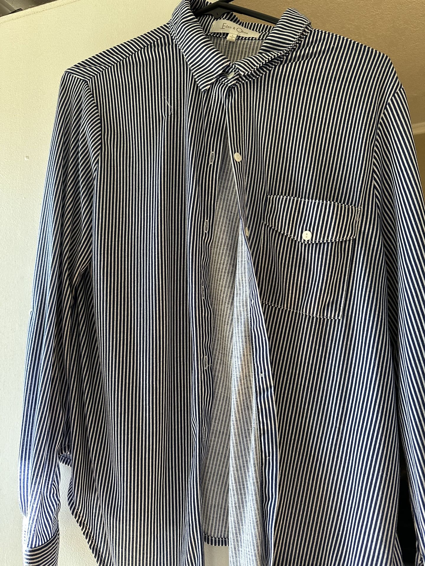 Long Sleeve Button Blouse 