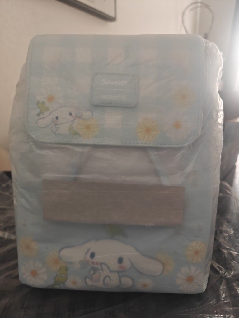 Loungefly Cinnamoroll Daisy Gingham Slouch Mini Backpack