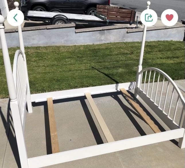 White frame For Full Sized Bed