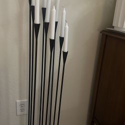 Large Black Iron Candelabra 