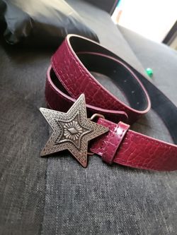 Belt with star buckle