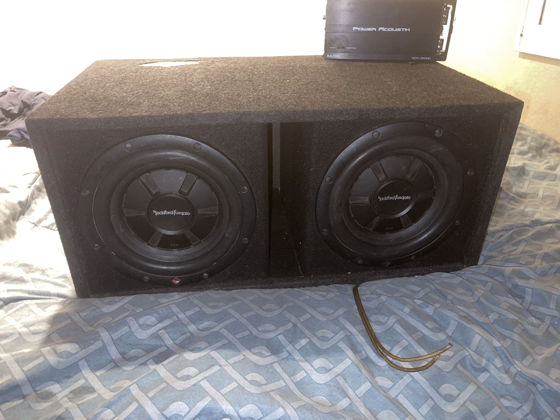 Rockfordfosgate Subwoofer And Power acoustik Amp