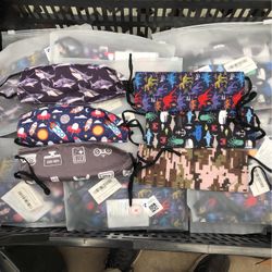 Kids 6 Pack Of Design Washable Cloth MASKS 😷 