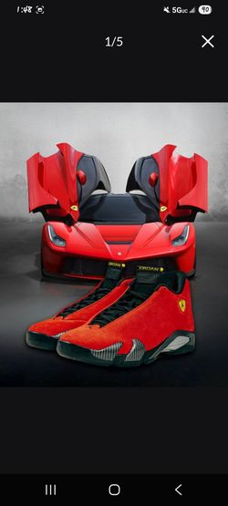 Jordan 14 Red Ferrari size 10 ( NO TRADES PRICE IS FIRM)