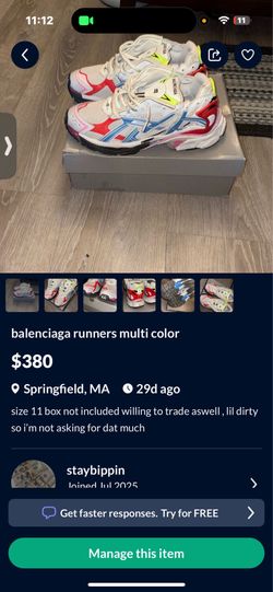 balenciaga runners multi color