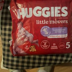 Huggies  Little Mover 19 Diaper Couches Number 5